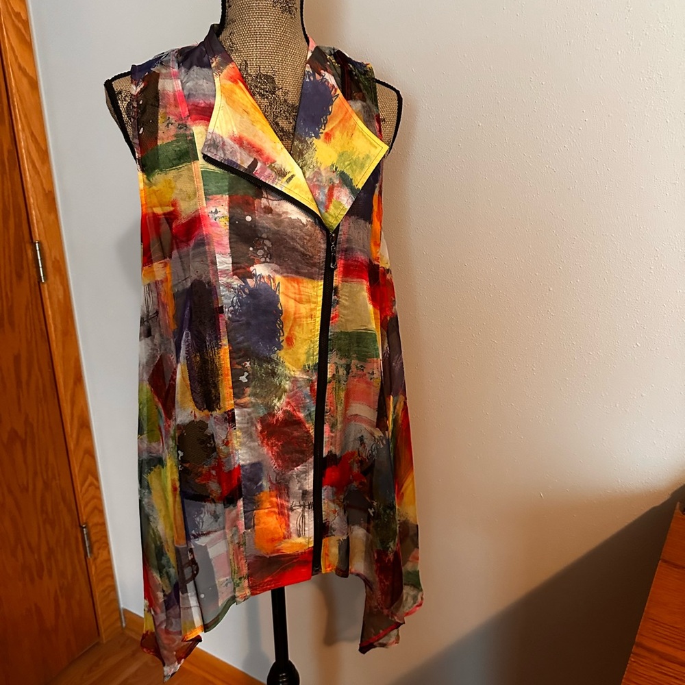 Radzoli Women's Multicolor Sheer Tunic M